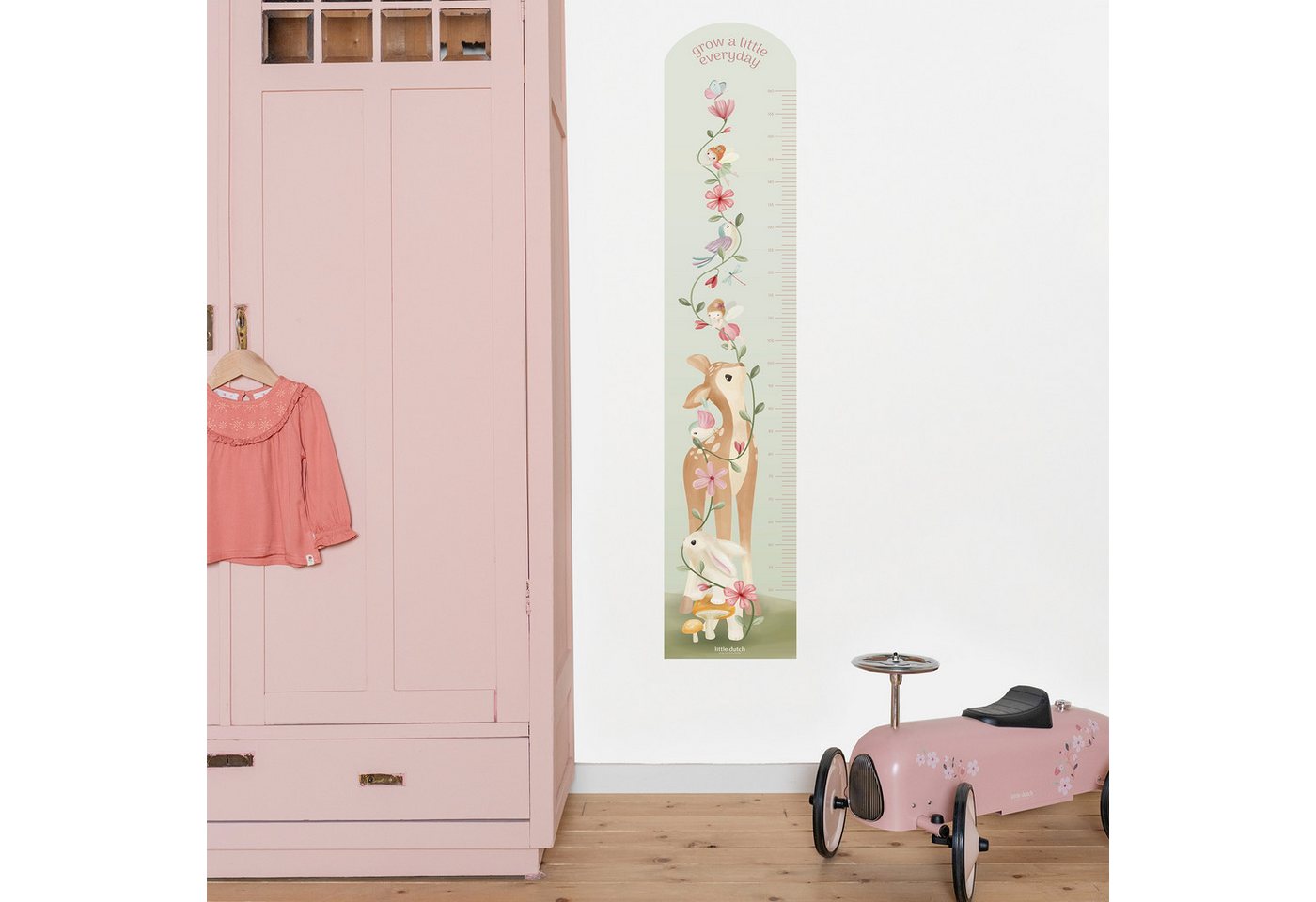 LITTLE DUTCH Wandtattoo Wachstumstabelle Fairy Garden (142x28cm) (1 St) von LITTLE DUTCH