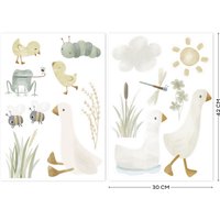 Little Dutch - Luxus Wandsticker Set Little Goose - 2x 42x30cm - Mehrfarbig von LITTLE DUTCH