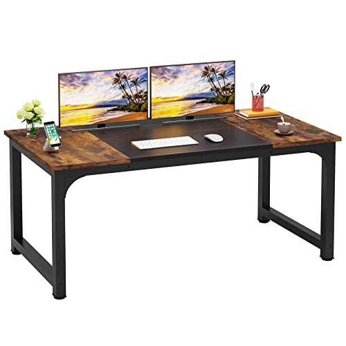 LITTLE TREE 63-Zoll-Großschreibtisch für Führungskräfte, einfacher Computerarbeitsplatz mit 31,5-Zoll-Extrabreit-Arbeitsplatte für das Homeoffice LITTLE TREE 63-Zoll-Großschreibtisch für Führungskräfte, einfacher Computerarbeitsplatz mit 31,5-Zoll-Extrabreit-Arbeitsplatte für das Homeoffice von LITTLE TREE
