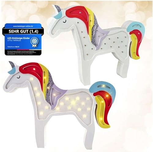 Kinder Nachtlicht aus Kiefernholz – Dimmbar, Timer, Warmes & Angenehmes Licht – Kinderzimmer Deko-Lampe, Leselampe & Schlummerlicht, Einhorn Kinder Nachtlicht aus Kiefernholz – Dimmbar, Timer, Warmes & Angenehmes Licht – Kinderzimmer Deko-Lampe, Leselampe & Schlummerlicht, Einhorn von LITTLE TWINKLES