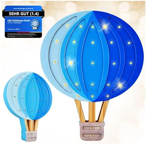 Kinder Nachtlicht aus Kiefernholz – Dimmbar, Timer, Warmes & Angenehmes Licht – Kinderzimmer Deko-Lampe, Leselampe & Schlummerlicht, Ballon Blau Kinder Nachtlicht aus Kiefernholz – Dimmbar, Timer, Warmes & Angenehmes Licht – Kinderzimmer Deko-Lampe, Leselampe & Schlummerlicht, Ballon Blau von LITTLE TWINKLES