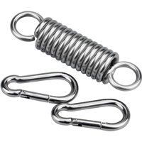Inntek 3 Stück Federhaken, 304 Edelstahlfeder für Hängesessel, mit 2 robusten Karabinern, Federhaken Inntek 3 Stück Federhaken, 304 Edelstahlfeder für Hängesessel, mit 2 robusten Karabinern, Federhaken von LITZEE