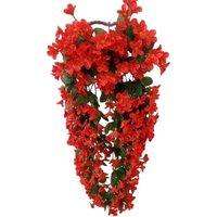 Künstliche Blumen – 4 Blütenblätter – Dekorativer Aufhänger – Für eine Hochzeit oder zur Dekoration eines Hauses, Rot, 80 cm von LITZEE