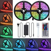 Litzee - Wasserdichter LED-Streifen, 10 m, rgb 5050, LED-Streifen, 300 LEDs, IP65, mehrfarbiger LED-Streifen mit Infrarot-Fernbedienung, Lichtleiste Litzee - Wasserdichter LED-Streifen, 10 m, rgb 5050, LED-Streifen, 300 LEDs, IP65, mehrfarbiger LED-Streifen mit Infrarot-Fernbedienung, Lichtleiste von LITZEE