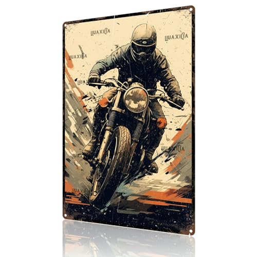 Aluminium-Blechschilder, Motorradschilder, Vintage-Blechschild, Geschenke für Männer, 20,3 x 30,5 cm von LIUAXICIA