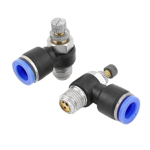 LIUCH 1/4PT 1/8PT 1/2PT 3/8PT Außengewinde auf 8mm Push-In-Rohr Pneumatischer Drehzahlregler Fitting SL8-01 SL8-02 SL8-03 SL8-04(1/8") von LIUCH