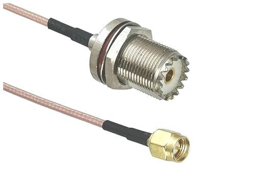 LIUCH 1 Stücke RG316 Kabel UHF PL259 SO239 Auf SMA/UHF/BNC Stecker & Buchse Jack Crimp RF Jumper Zopf 4 zoll ~ 10FT(Silver,10FT (3M)) von LIUCH