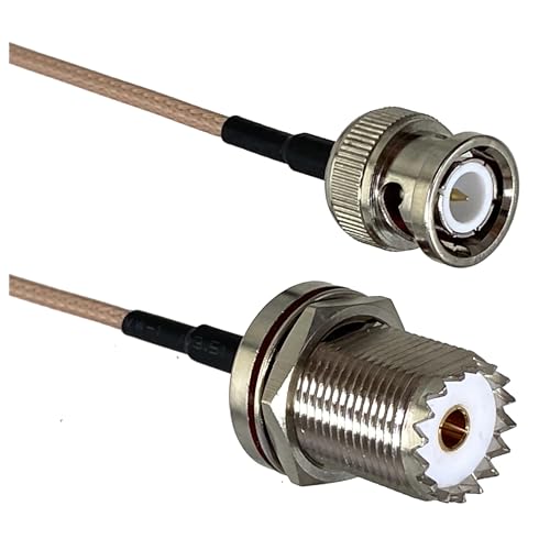 LIUCH 1 Stücke RG316 Kabel UHF PL259 SO239 Auf SMA/UHF/BNC Stecker & Buchse Jack Crimp RF Jumper Zopf 4 zoll ~ 10FT(WHITE,3FT (1M)) von LIUCH