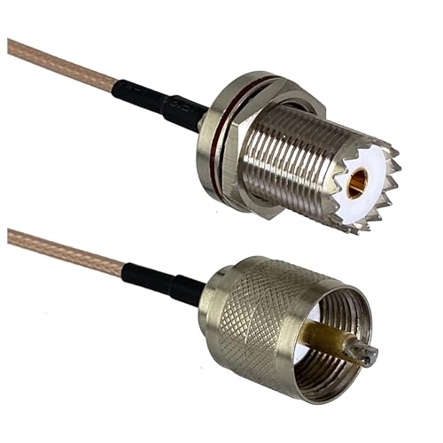 LIUCH 1 Stücke RG316 Kabel UHF PL259 SO239 Auf SMA/UHF/BNC Stecker & Buchse Jack Crimp RF Jumper Zopf 4 zoll ~ 10FT(Yellow,20inch (50CM)) von LIUCH