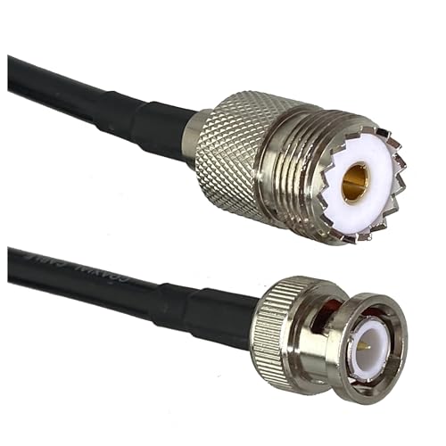 LIUCH 1 Stücke RG58 Kabel UHF SO239 Weibliche Jack Auf BNC Stecker RF Koaxial Gerade 4 zoll ~ 5M(3FT (1M)) von LIUCH