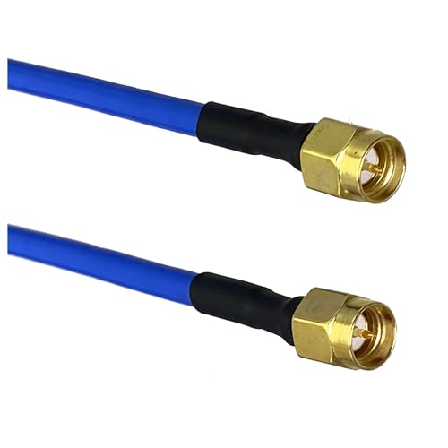 LIUCH 1 stücke SMA-Stecker Auf RG402 0,141 "Blaues Kabel Flexibler Zopf 4 zoll ~ 20 Mt RF Koaxialstecker(2FT (60CM)) von LIUCH