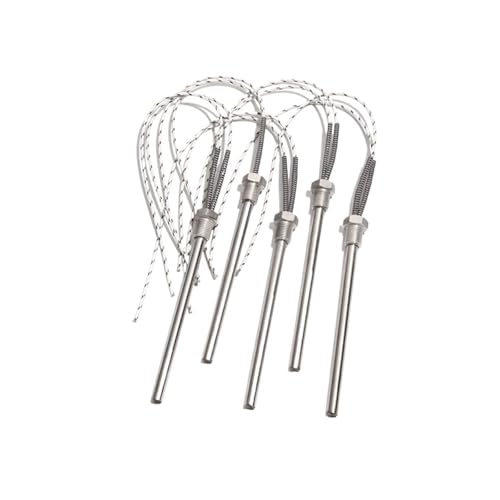LIUCH 1 x DN8 G1/4 12,8 mm BSP-Gewinde-Kartuschenheizung, 12 V/24 V/36 V/48 V, 304SS Formgewinde, Einzelkopfrohr, 8 x 50–100 mm (48 V, DN8, 8 x 100 mm, 120 W) von LIUCH