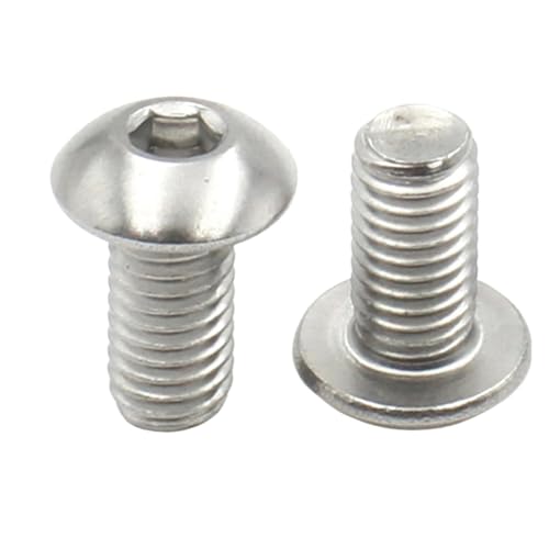 LIUCH 10–100 Stück M1.6 M2 .5 M3 M4 M5 M6 A2-70 304 Edelstahl Schwarz Grade 10.9 Stahl Sechskant Innensechskant Linsenkopfschraube ISO7380(304 stainless steel,30MM_M4 20PCS) von LIUCH