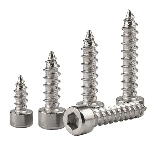 LIUCH 100 teile/los Sechskant-Innensechskant-Blechschraube Klasse 8. Vernickelter Kohlenstoffstahl Innensechskantkopf M2 .6 M3 M4 M5 M6(45mm x100pcs,M6) von LIUCH