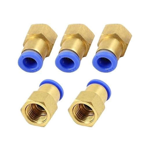 LIUCH 10mm Rohr 1/8 "1/4" 3/8 "1/2" Innengewinde Pneumatische Schnell Koppler Messing Stecker PCF10-01 PCF10-02 PCF10-03 PCF10-04(1/2") von LIUCH