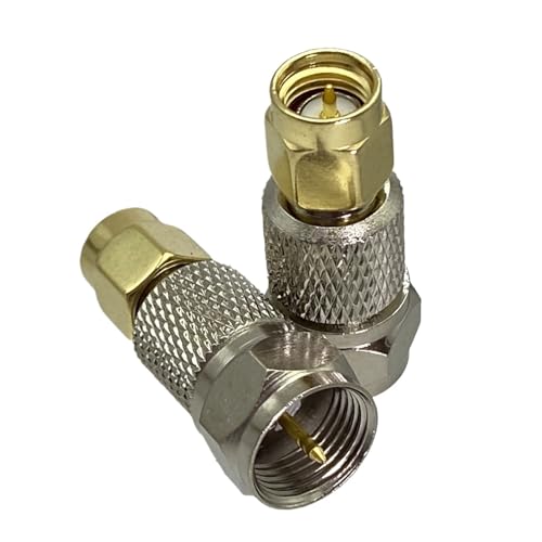 LIUCH 1Pcs Adapter F TV Zu SMA Stecker & Weibliche Jack Gerade RF Koaxial Stecker for Antenne Draht Terminals(F Male to SMA Male) von LIUCH