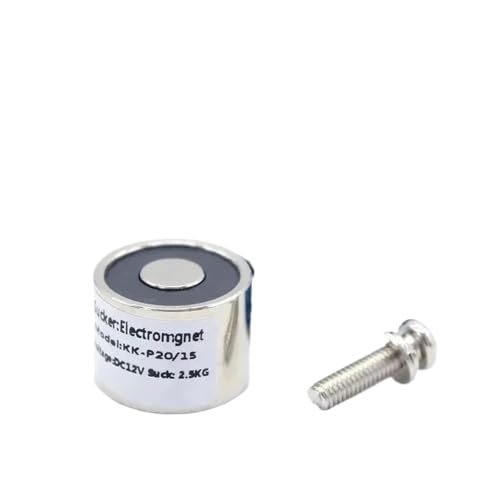 LIUCH 20/15 Saugkraft 2,5 kg 25 N Mini-Elektromagnet Solenoid 12 V Elektromagnet 12 Volt kleiner Elektromagnet 24 V Spule 6 V Elektromagnet(6V Normal) von LIUCH