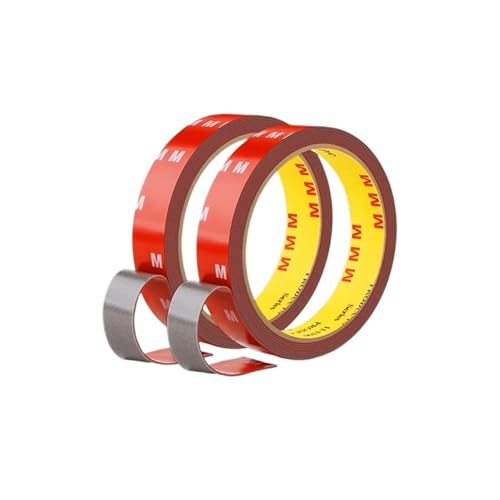 LIUCH 300CM Extra Starkes Doppelseitiges Klebeband Auto Spezial Abreißen Ohne Spuren Zu Hinterlassen Hohe Viskosität Befestigung Klebrige(2 Pieces,9.84FT-3 METERS_0.03IN 0.8MM_0.59IN-15MM) von LIUCH
