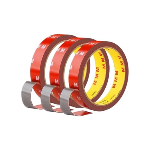 LIUCH 300CM Extra Starkes Doppelseitiges Klebeband Auto Spezial Abreißen Ohne Spuren Zu Hinterlassen Hohe Viskosität Befestigung Klebrige(3 Pieces,9.84FT-3 METERS_0.03IN 0.8MM_0.24IN-6MM) von LIUCH