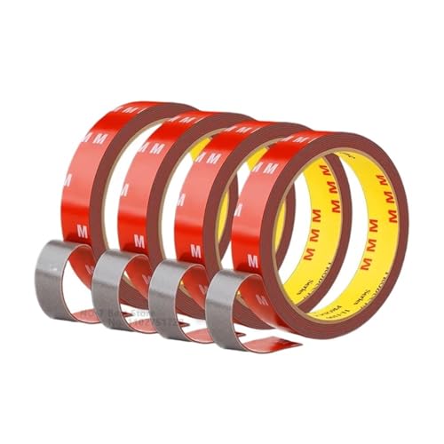 LIUCH 300CM Extra Starkes Doppelseitiges Klebeband Auto Spezial Abreißen Ohne Spuren Zu Hinterlassen Hohe Viskosität Befestigung Klebrige(4 Pieces,9.84FT-3 METERS_0.03IN 0.8MM_0.31IN-8MM) von LIUCH