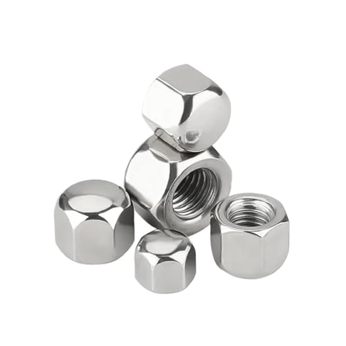 LIUCH 304 Edelstahl Sechskant Sechskant Kurze Niedrige Dünne Kappe Hutmutter M3 M4 M5 M6 M8 M10 M12 M14 M16 M20 Abdeckung Blindmutter(M3-(30Pcs)) von LIUCH