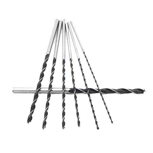 LIUCH 4mm 5mm 6mm 8mm 10mm 12mm Hartstahl 200mm 300mm Länge Holzbearbeitungswerkzeug Gerader Schaft Spiralbohrer mit drei Brad-Punkten(8mm,200mm) von LIUCH