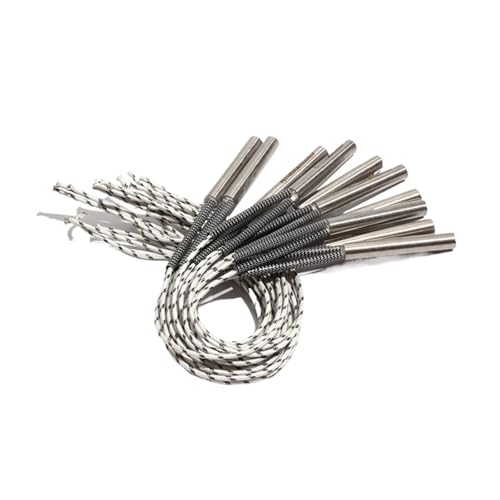 LIUCH 5 STÜCKE 12mm 38~48mm 316SUS Zylindrische Heizpatronen 110 V/220 V/380 V Heizrohr 180 W/200 W/220 W/230 W Elektrisches Element(380V,180W 12x38mm(DxL)) von LIUCH