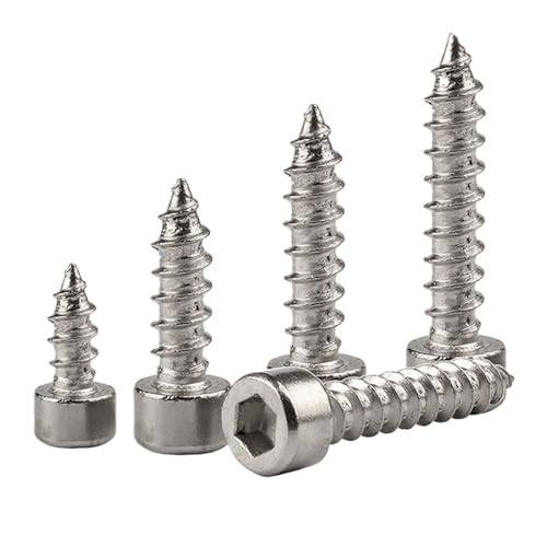LIUCH 50 teile/los Hex Innensechskant-Blechschraube Klasse 8.8 Vernickelter Kohlenstoffstahl Innensechskant M2 M2 .. 6 M3 M4 M5 M6(6mm x50pcs,M2.6) von LIUCH