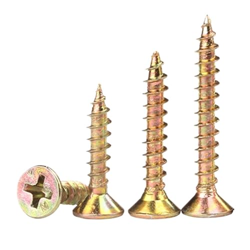 LIUCH 50 teile/los M3 .5 M5 M6 Verzinkt Kreuzschlitz Senkkopf Holzfaserplatten Spanplatten Flachkopf Verkaufen Gewindeschneidschrauben(25mm x50pcs,M4) von LIUCH