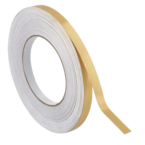LIUCH 50M Fliesen Schönheit Naht Aufkleber Band 0.5/1cm Breite Selbst-Adhesive Boden Wasserdichte Wand Lücke Abdichtung Folie Decor StripTape for Zimmer(Gold,50M_1CM) von LIUCH