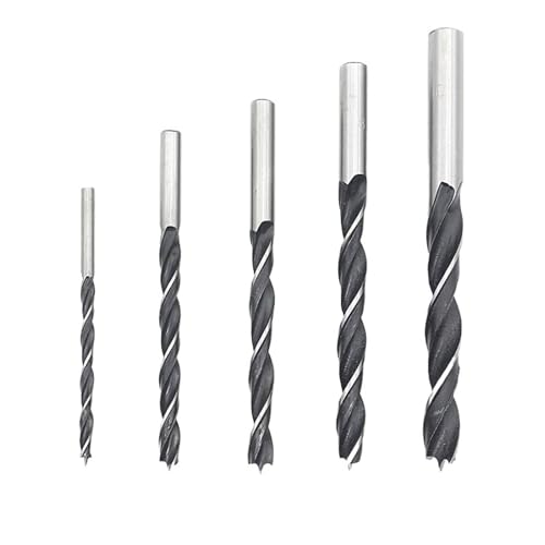 LIUCH 6,5 mm 7, 8, 9, 10 Hartstahl-Holzbearbeitungswerkzeug, gerader Schaft, Spiralbohrer mit drei Brad-Punkten(2Pcs 8mm) von LIUCH