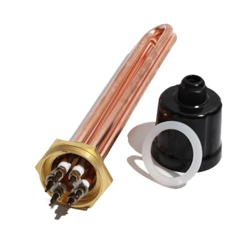 LIUCH DN32 (Um 41mm) Gewinde Kessel Ausrüstung Heizelement 3KW4.5KW6KW9KW12KW(Black,380V_4.5KW210L DN32) von LIUCH
