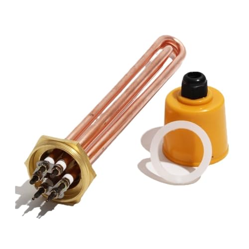 LIUCH DN32 (Um 41mm) Gewinde Kessel Ausrüstung Heizelement 3KW4.5KW6KW9KW12KW(Grey,380V_12KW355L DN32) von LIUCH