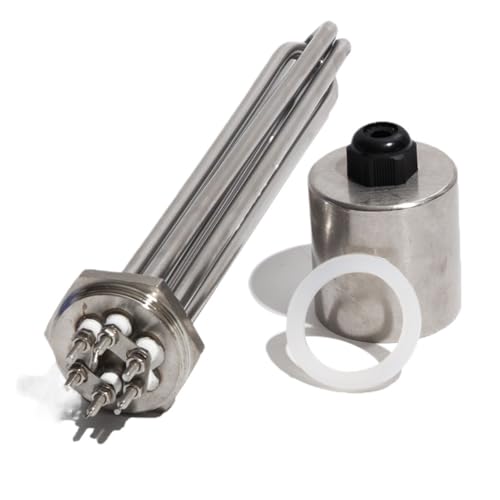 LIUCH DN32 (Um 41mm) Gewinde Kessel Ausrüstung Heizelement 3KW4.5KW6KW9KW12KW(WHITE,220V_4.5KW210L DN32) von LIUCH