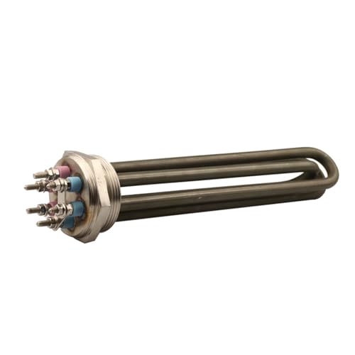 LIUCH DN50 2,0" Gewinde Grünes elektrisches Wärmerohr SUS-Heizelement mit festem Flansch(6000W 220V) von LIUCH