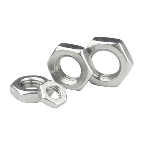 LIUCH Dünne Sechskantmutter 316 Edelstahlmutter DIN439 Nationaler Standard Mutterkappe Flache Schraubkappe M4 M5 M6 M8 M10 M12 M14 M16 M18 M20(M10(3pcs)) von LIUCH