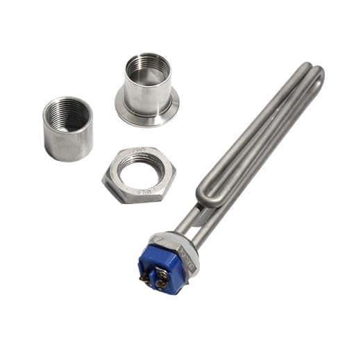 LIUCH Elektrisches Heizelement mit 2,5 cm NPT-Gewinde, 1 kW/2 kW/3 kW/4 kW/6 kW, 304 Edelstahl, schwarz, 110 V, 1 KW180L, DN25 304SS) von LIUCH