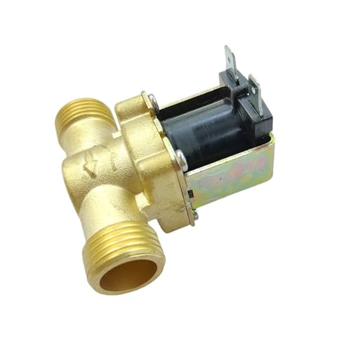 LIUCH Elektrisches Wassermagnetventil, DC 12 V/24 V und AC 220, 1/2 Zoll 3/4 Außengewinde, normalerweise geschlossen, kleines Wasserregelventil aus Messing, DN20(1/2",NPT_AC 220V) von LIUCH