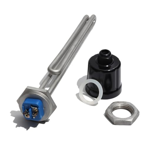 LIUCH Heizelement aus 304 Edelstahl DN25 (32 mm) mit schwarzer Bakelit-Schutzhülle (weiß, 4,5 kW, 240 V, 380 mm) von LIUCH