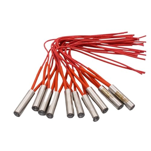 LIUCH Heizpatrone aus Edelstahl, 10 x 40 mm, Rohrdurchmesser 10 mm, 24 V/36 V/110 V/220 V/380 V, 100 W, einseitiges elektrisches Element (220 V, 100 W), 10 Stück von LIUCH