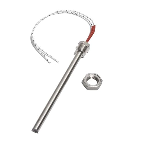 LIUCH Heizpatrone mit M16 x 1,5-Gewinde, Erdungsheizung, elektrisches Element, 12 V, 24 V, 36 V, 48 V (Heizung mit Mutter, 12 V _ 150 W, 12 x 100 mm) von LIUCH