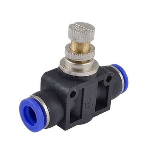 LIUCH LSA4 4MM LSA6 6MM LSA8 8MM LSA10 10MM LSA12 12MM Push-In Schnell Anschluss Air pneumatische Speed ​​Controller Schwarz(2PCS 8MM) von LIUCH