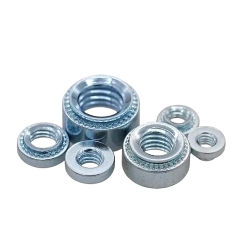 LIUCH M2 M2.5 M3 M4 M5 M6 M8 M10 Verzinkter Kohlenstoffstahl Pressnietmutter Selbstklemmender Einsatz Nutsert(S-M3-0(30pcs)) von LIUCH