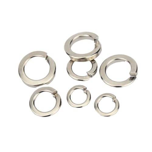 LIUCH M2 M2.5 M3 M4 M5 M6 M8 Vernickelte Federscheiben Offene elastische Dichtungen Unterlegscheiben Vernickelte Federpolsterdichtungen(M2.5-100pcs) von LIUCH