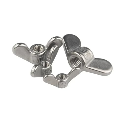 LIUCH M4M5M6M8M10M12M14M16M18M20M24 Flügelmutter 304 Edelstahl Große Ohren Handfest Mutter Flügelmutter Schmetterlingsmutter Barren Zwei Klauenmuttern(Butterfly Nut,M14(1pcs)) von LIUCH