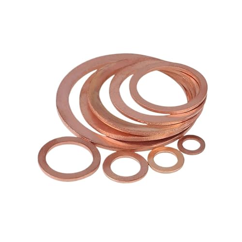 LIUCH M5 M6 M8 M10 M12 M14 M16 M18 M20 Marine Lila Rot Messing Kupfer Extrudierte Dichtung Flache Dicht Ring Metall Flache Dichtung(M18x24x1.5mm(2pcs)) von LIUCH