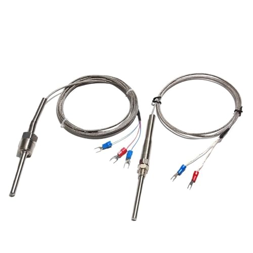LIUCH M8/M10/M12 Thermoelement Typ K/J/E PT100 Schraube Temperaturkontrollsonde Befestigungsgewinde Wärmewiderstand 1 Stück(Cable length 5M,M8X1.25MM_PT100) von LIUCH
