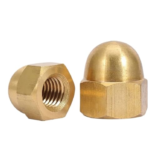 LIUCH Messing Eichelkappe Kuppelmuttern Typ Kupfermutterabdeckung Halbkreis M3 M4 M5 M6 M8 M10 M12 M14 M16 M18 M20(M16-(2pcs)) von LIUCH