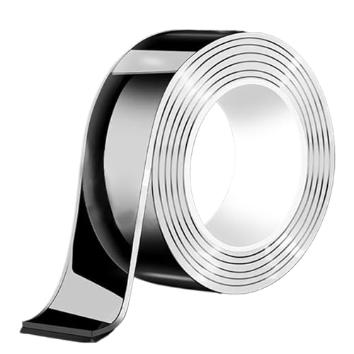 LIUCH Nano Doppelseitiges Klebeband Extra Stark Wasserdicht Transparent Spurlos Verdickt Wiederverwendbar(2M_1MM_50MM) von LIUCH