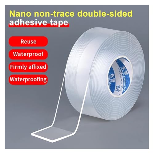 LIUCH Nano Tape Doppelseitiges Klebeband Spurloses Wasserdichtes Klebeband for Badezimmer Küchenspüle Wasserhahn Gel Aufkleber(3M-118.11IN_2MM-0.079_10MM-0.394IN) von LIUCH